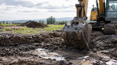 Rain Clay and Access Preparing a Gresham Site for Successful Excavation