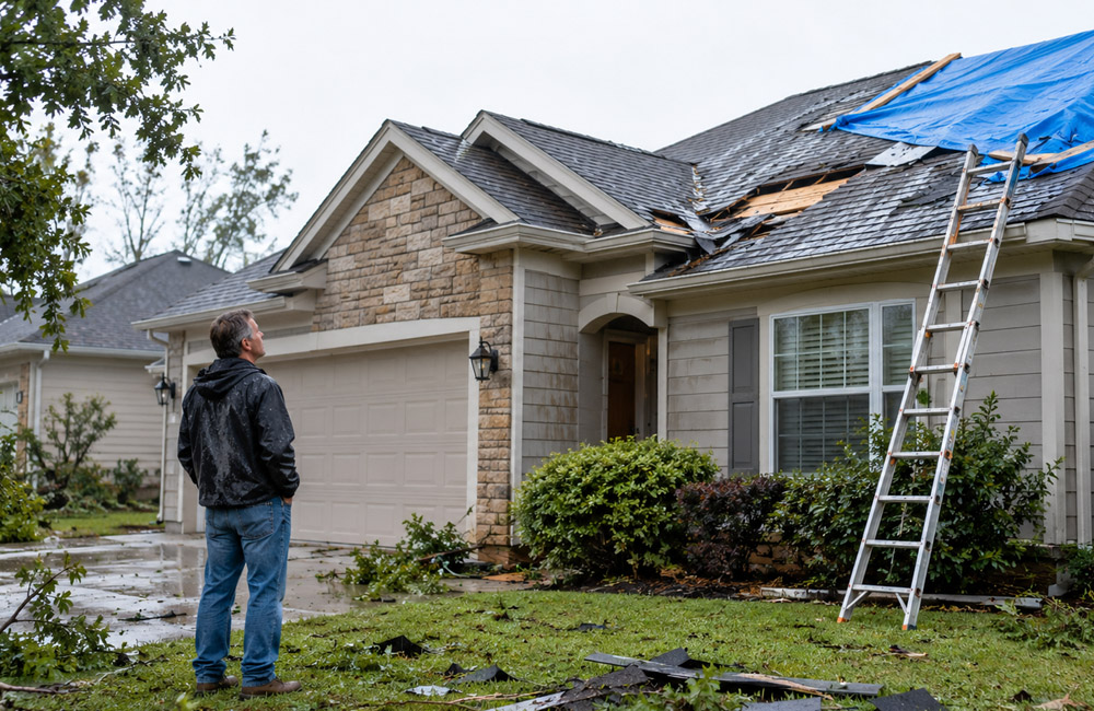 After a Storm Hits How Homeowners Should Handle Roof Damage Before the Next Rainfall